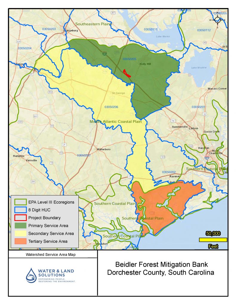 Biedler Forest MB Service Area Map SC